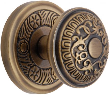 Click Here To Enlarge This Photo Of AYD1324-AT Heritage Brass Mortice Knob on Rose Aydon Design Antique Brass Finish