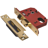 L19782 - UNION JL22OVS StrongBOLT Oval Sashcase 64mm Polished Brass
