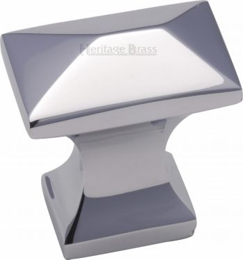 Click Here To Enlarge This Photo Of C2232-PC Heritage Brass Cabinet Knob Pyramid Design 35mm Polished Chrome Finish