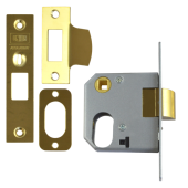 L8967 - UNION 2332 Oval Nightlatch Case 64mm Polished Brass &lpar;CASE ONLY&rpar;