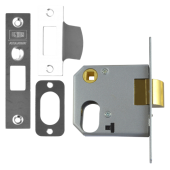 L8966 - UNION 2332 Oval Nightlatch Case 76mm Satin Chrome &lpar;CASE ONLY&rpar;