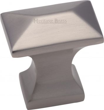 Click Here To Enlarge This Photo Of C2232-SN Heritage Brass Cabinet Knob Pyramid Design 35mm Satin Nickel Finish