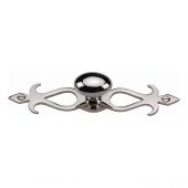 C3072 32-PNF Heritage Brass Cabinet Knob Oval&sol;Backplate Design 32mm Polished Nickel Finish