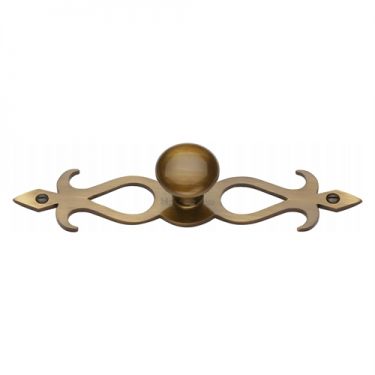Click Here To Enlarge This Photo Of C3074 32-AT M&period;Marcus Heritage Brass Cabinet Knob Round Backplate Design 32mm Antique Brass