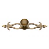 C3074 32-AT M&period;Marcus Heritage Brass Cabinet Knob Round Backplate Design 32mm Antique Brass