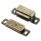 FTD840FB - Carlisle Brass Fingertip Design Steel Magnetic Catch &lpar;6kg Pull&rpar; 46 x 15 x 14mm Florentine Bronze