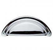 FTD557CP - Carlisle Brass Fingertip Design Cottage Cup Pull 76mm Polished Chrome