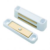 FTD835ANWH - Carlisle Brass Fingertip Design Nylon Magnetic Catch &lpar;2kg Pull&rpar; 42 x 14 x 14mm White