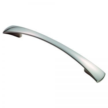 Click Here To Enlarge This Photo Of FTD380BSN - Carlisle Brass Fingertip Design Waisted Flat Bow Handle &lpar;128mm c&sol;c&rpar; 182mm Satin Nickel