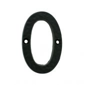 LF55490 - Carlisle Brass Ludlow Foundries Numeral Face Fix &lpar;No 0&rpar; 76mm Black Antique