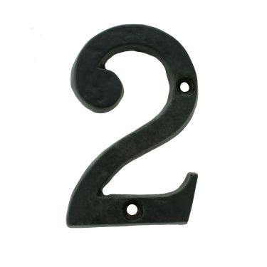 Click Here To Enlarge This Photo Of LF55492 - Carlisle Brass Ludlow Foundries Numeral Face Fix &lpar;No 2&rpar; 76mm Black Antique