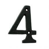 LF55494 - Carlisle Brass Ludlow Foundries Numeral Face Fix &lpar;No 4&rpar; 76mm Black Antique