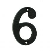 LF55496 - Carlisle Brass Ludlow Foundries Numeral Face Fix &lpar;No 6&plus;9&rpar; 76mm Black Antique