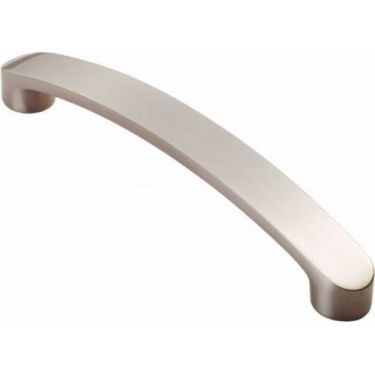 Click Here To Enlarge This Photo Of FTD2035BSN - Carlisle Brass Fingertip Design Radiused End Flat Bow Handle &lpar;160mm c&sol;c&rpar; 178mm Satin Nickel