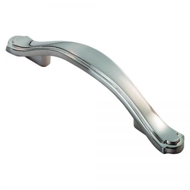 Click Here To Enlarge This Photo Of FTD505SN - Carlisle Brass Fingertip Design Traditional Stepped Edge Handle &lpar;76mm c&sol;c&rpar; 128mm Satin Nickel