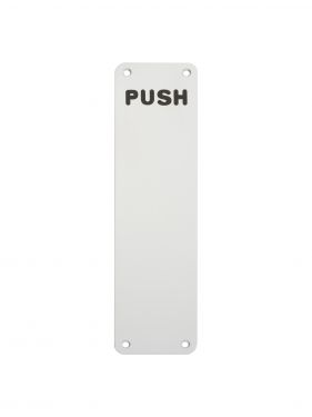 Click Here To Enlarge This Photo Of FPP43002SAA - Carlisle Brass Eurospec Finger Plate 300 x 75mm &lpar;Push&rpar; Satin Anodised Aluminium