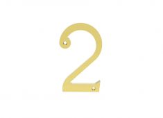 N2 - Carlisle Brass Numeral Face Fix &lpar;No&period;2&rpar; 76mm Polished Brass