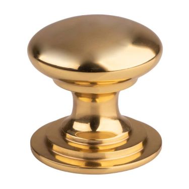 Click Here To Enlarge This Photo Of M47B - Carlisle Brass Fingertip Design Victorian Knob 32mm Polished Brass
