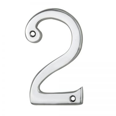 Click Here To Enlarge This Photo Of N2CP - Carlisle Brass Numeral Face Fix &lpar;No&period;2&rpar; 76mm Polished Chrome