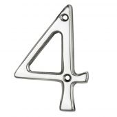 N4CP - Carlisle Brass Numeral Face Fix &lpar;No&period;4&rpar; 76mm Polished Chrome