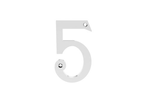 Click Here To Enlarge This Photo Of N5CP - Carlisle Brass Numeral Face Fix &lpar;No&period;5&rpar; 76mm Polished Chrome