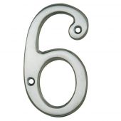 N6SC - Carlisle Brass Numeral Face Fix &lpar;No 6 Or 9&rpar; 76mm Satin Chrome