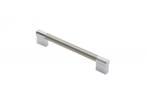 Click Here To Enlarge This Photo Of FTD470CSNCP - Carlisle Brass Fingertip Design 13mm Keyhole Handle &lpar;160mm c&sol;c&rpar; 172mm Satin Nickel&sol;Polished Chrome