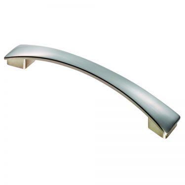 Click Here To Enlarge This Photo Of FTD3170ASN - Carlisle Brass Fingertip Design Valetta Bow Handle &lpar;160mm c&sol;c&rpar; 183mm Satin Nickel