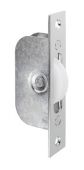 AQ92CP - Carlisle Brass Sash Window Axle Pulley &lpar;Square Polished Chrome Forend With Nylon Wheel&rpar; 117x 25mm