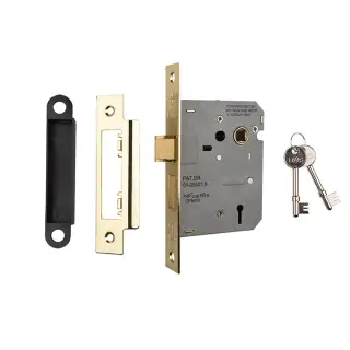 LSE5330EB - Carlisle Brass Eurospec 3 Lever Sashlock - Economy 76mm Electro Brass