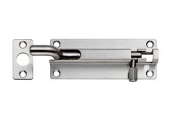 BBT1080CR&sol;SSS - Carlisle Brass Eurospec 80 x 38mm Cranked Barrel Bolt Satin Stainless Steel