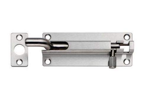 Click Here To Enlarge This Photo Of BBT1100CR&sol;SSS - Carlisle Brass Eurospec 100 x 38mm Cranked Barrel Bolt Satin Stainless Steel