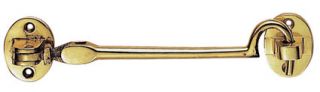 AA62 - Carlisle Brass Heavyweight Cabin Hook &lpar;Silent Pattern&rpar; 152mm Polished Brass