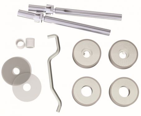 Click Here To Enlarge This Photo Of BBF1019SSS - Carlisle Brass Eurospec Back To Back Fixing Pack to suit 19mm Dia Pull Handle Satin Stainless Steel