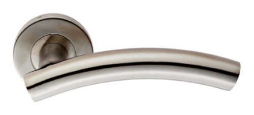 Click Here To Enlarge This Photo Of CSL1193SSS - Carlisle Brass Eurospec 19mm Curved Lever on Round Rose &lpar;G304&rpar; Satin Stainless Steel