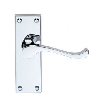 Click Here To Enlarge This Photo Of CBS55CP - Carlisle Brass Victorian Scroll Lever Latch Furniture &lpar;Contract Range&rpar; Polished Chrome