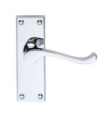 CBS55CP - Carlisle Brass Victorian Scroll Lever Latch Furniture &lpar;Contract Range&rpar; Polished Chrome