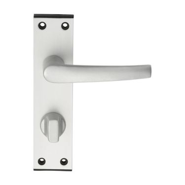 Click Here To Enlarge This Photo Of SAA60WC - Carlisle Brass Eurospec Aluminium 'Mial' Lever on Backplate Bathroom&sol;Privacy