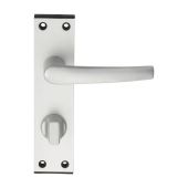 SAA60WC - Carlisle Brass Eurospec Aluminium 'Mial' Lever on Backplate Bathroom&sol;Privacy