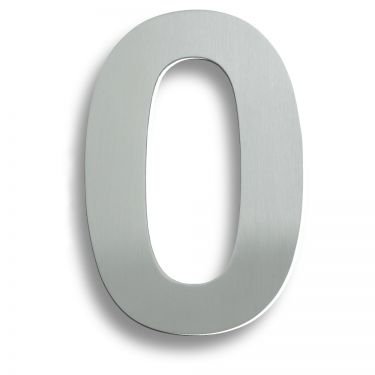 Click Here To Enlarge This Photo Of NUM10170SSS - Carlisle Brass Eurospec Numeral '0' &lpar;178mm&rpar; Concealed Pin Fix &lpar;Grade 316&rpar; Satin Stainless Steel