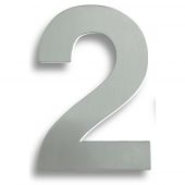 NUM10172SSS - Carlisle Brass Eurospec Numeral '2' &lpar;178mm&rpar; Concealed Pin Fix &lpar;Grade 316&rpar; Satin Stainless Steel