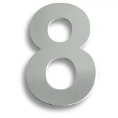 NUM10178SSS - Carlisle Brass Eurospec Numeral '8' &lpar;178mm&rpar; Concealed Pin Fix &lpar;Grade 316&rpar; Satin Stainless Steel