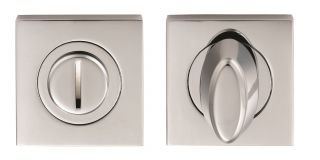 SZM004SQCP - Carlisle Brass Serozzetta Turn & Release on Square Rose &lpar;Concealed Fix&rpar; Polished Chrome