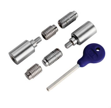 Click Here To Enlarge This Photo Of WF18SC - Carlisle Brass Sash Window Stop &lpar;2 x Stops 4 x Ferrules 1 x Key&rpar; 25 x 16mm Satin Chrome