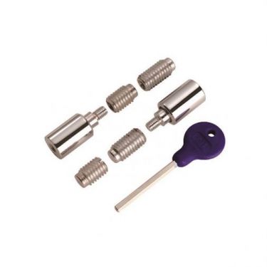 Click Here To Enlarge This Photo Of WF18SN - Carlisle Brass Sash Window Stop &lpar;2 x Stops 4 x Ferrules 1 x Key&rpar; 25 x 16mm Satin Nickel