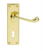 CBS54 - Carlisle Brass Victorian Scroll Lever Lock Furniture &lpar;Contract Range&rpar; Polished Brass