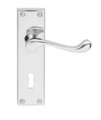 CBS54CP - Carlisle Brass Victorian Scroll Lever Lock Furniture &lpar;Contract Range&rpar; Polished Chrome