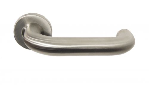 Click Here To Enlarge This Photo Of CSL1220SSS - Carlisle Brass Eurospec 22mm Safety Lever on Round Rose &lpar;G304&rpar; Satin Stainless Steel