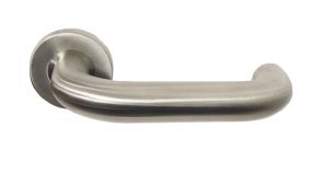 CSL1220SSS - Carlisle Brass Eurospec 22mm Safety Lever on Round Rose &lpar;G304&rpar; Satin Stainless Steel