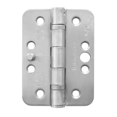 Click Here To Enlarge This Photo Of HIN1433SEC&sol;13SSS&sol;R - Carlisle Brass Eurospec 102mm x 76mm x 3mm Grade 13 Ball Bearing Security &lpar;Dog Bolt&rpar; Hinges &lpar;Radius&rpar; Satin Stainless Steel